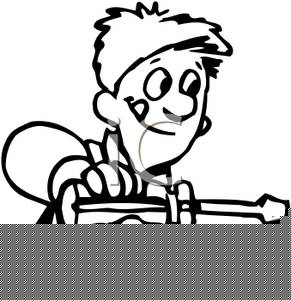 291x300 Free Clipart Image A Cartoon Man Holding A Screwdriver