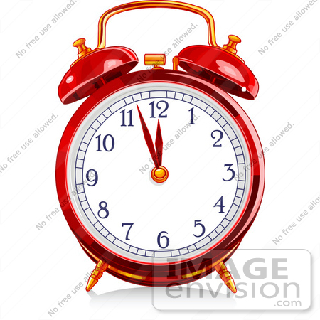 450x450 Royalty Free (Rf) Clip Art Illustration Of A Red Shiny Alarm Clock