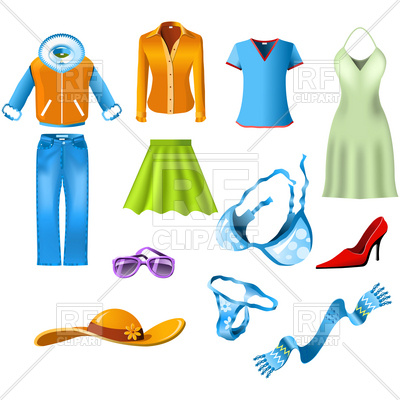 400x400 Woman Clothes Royalty Free Vector Clip Art Image