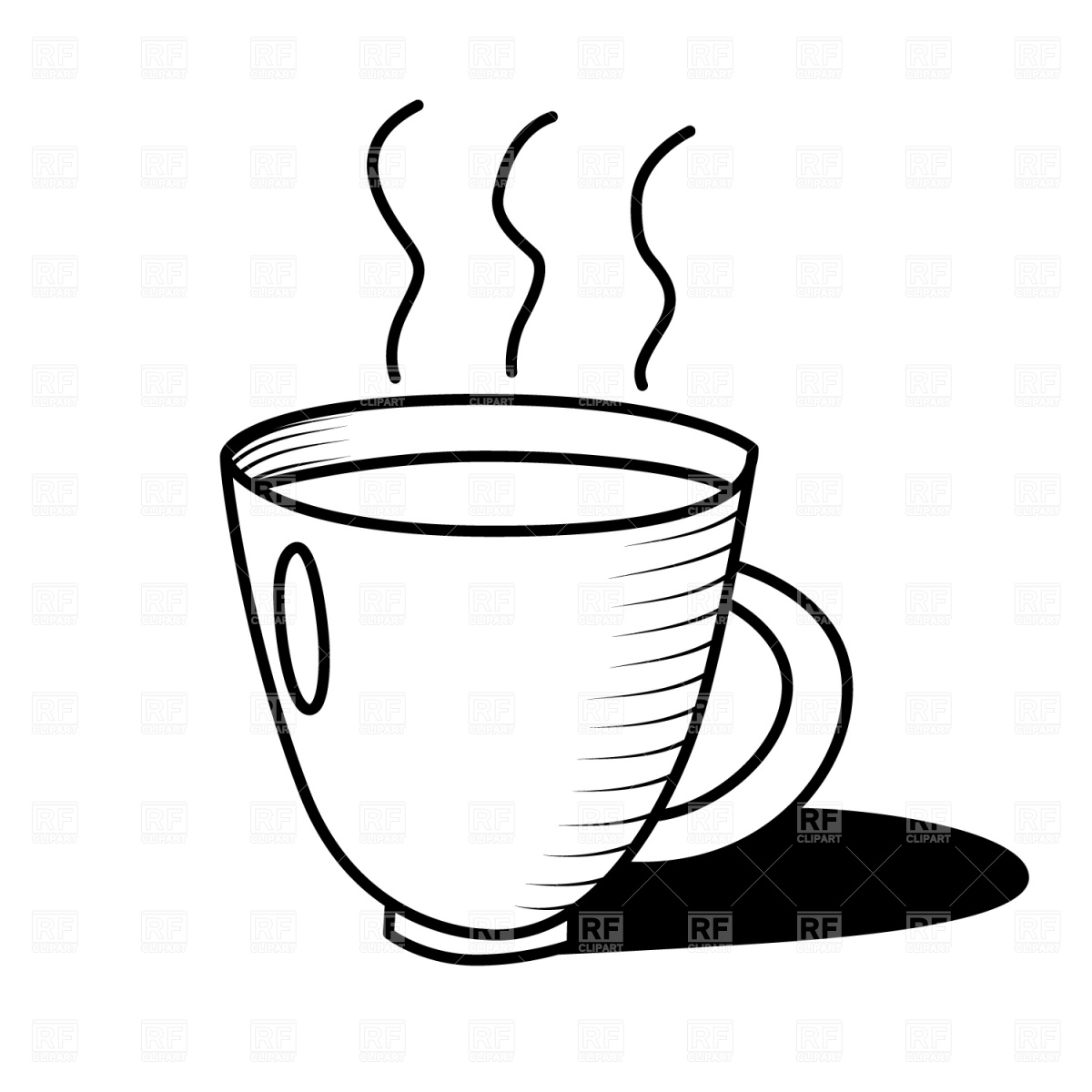 1200x1200 Cup Of Hot Coffee Royalty Free Vector Clip Art Image