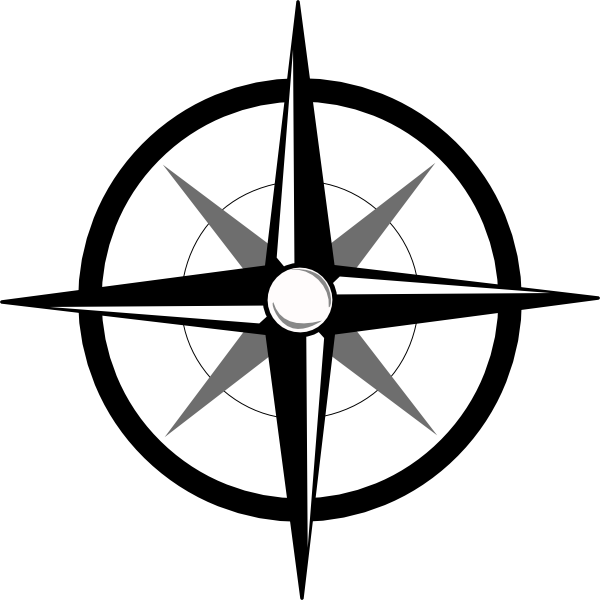 600x600 Compass Clip Art Black White Free Clipart Images