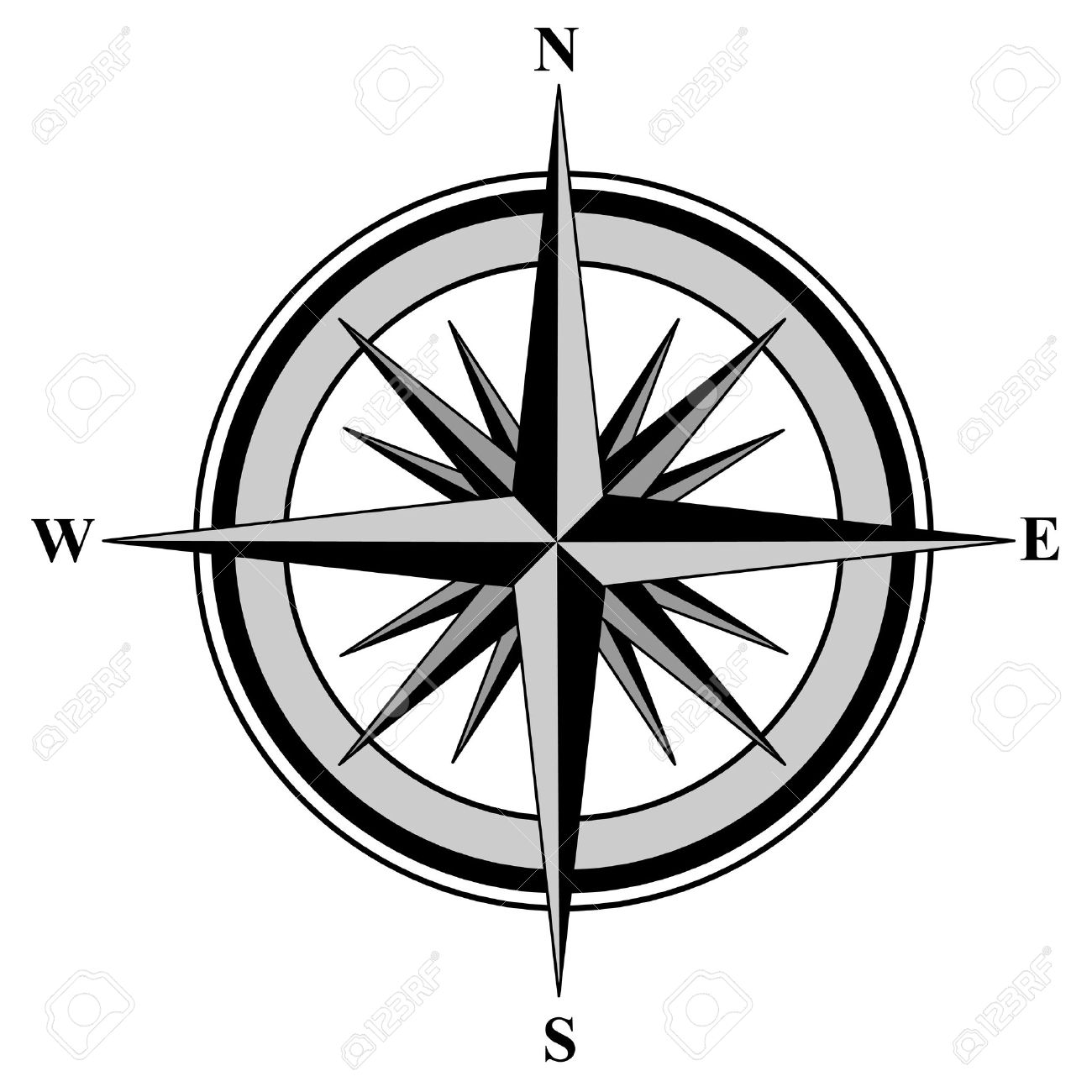 1300x1300 Compass Clipart North Point