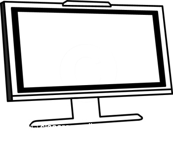 350x293 Computer Screen Clipart Black And White 101 Clip Art