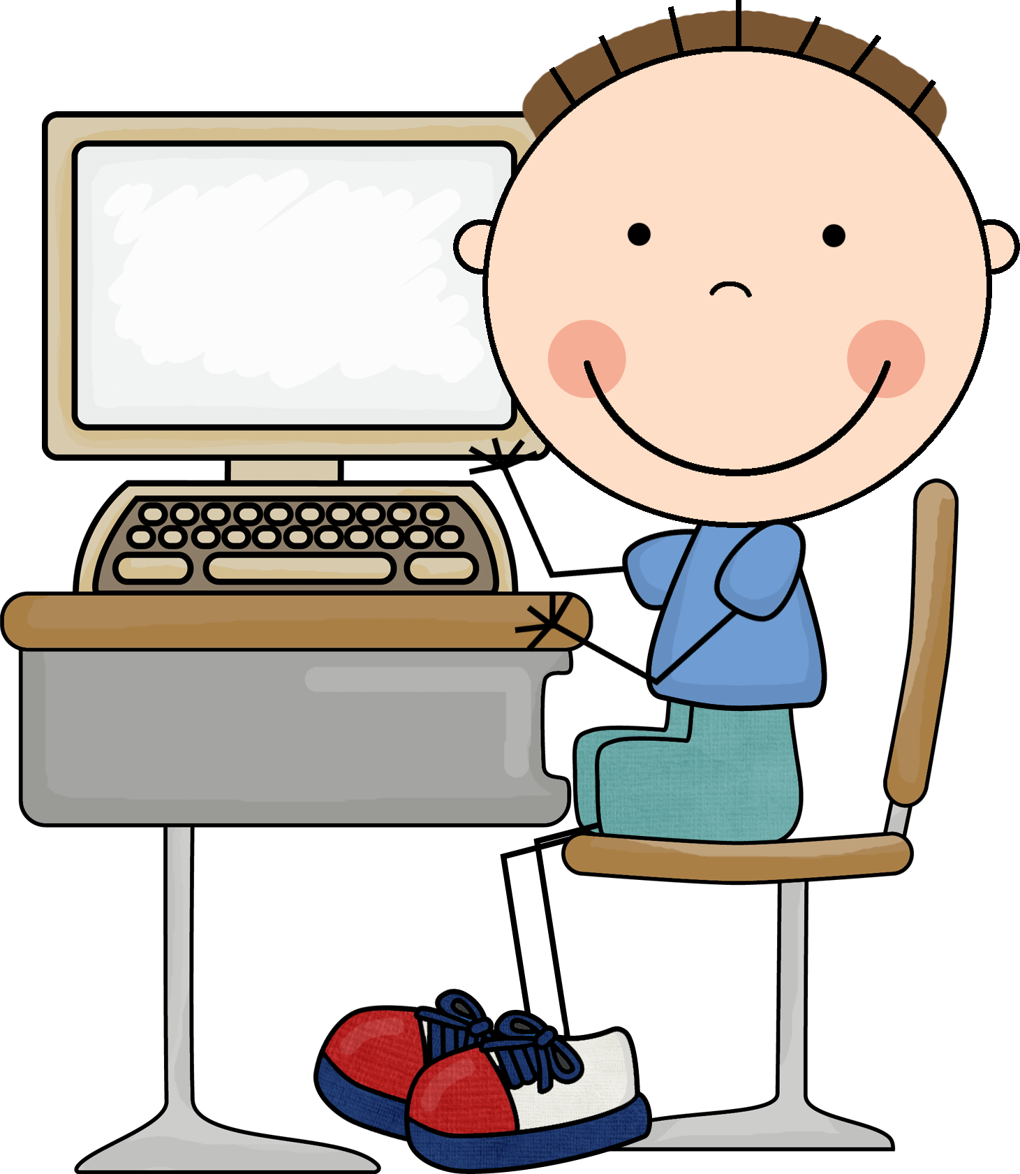 1461x1681 Kids Using Computer Clipart
