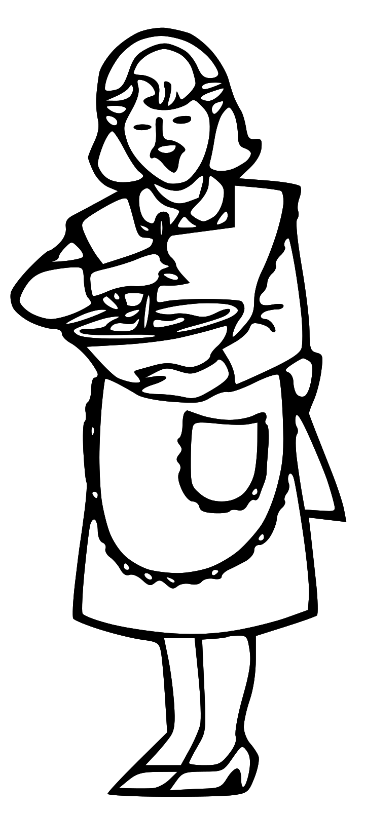 720x1607 Free Mother Cooking Clipart Image