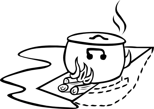 600x425 Campfires And Cooking Cranes Clip Art Free Vector In Open Office