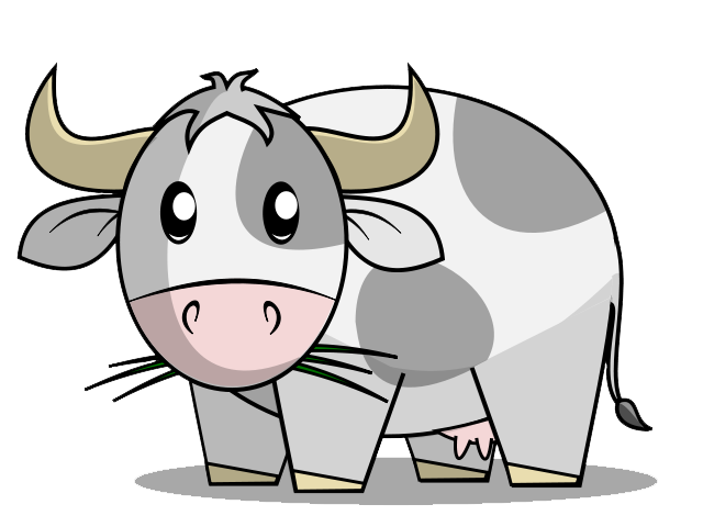 640x480 Cow Clipart Gray