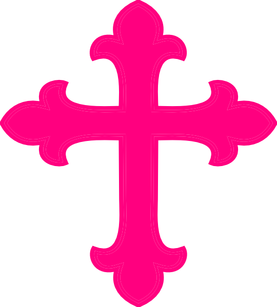 540x599 Hot Pink Cross Clip Art Clipart Panda