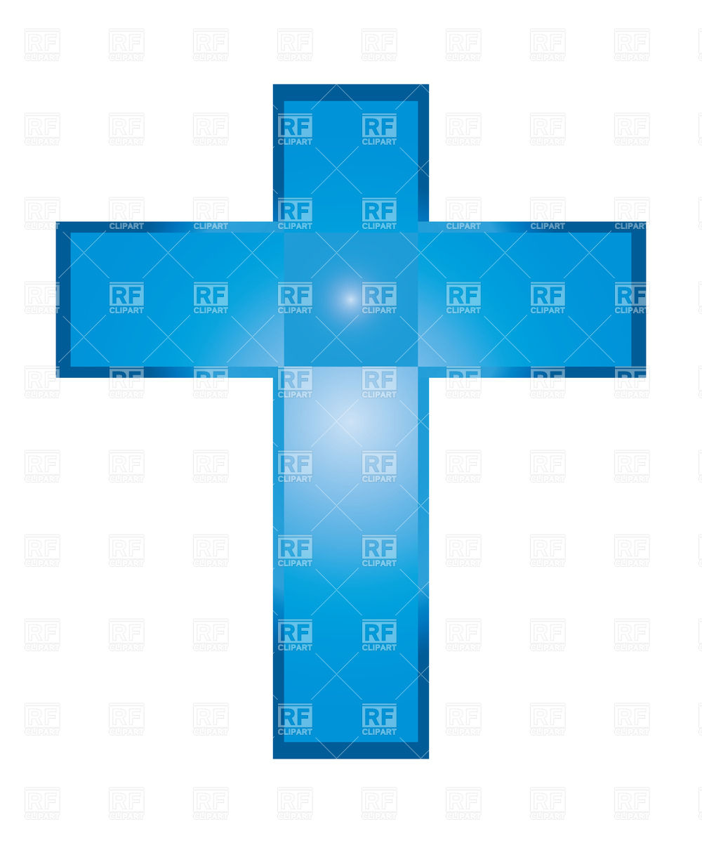 1000x1200 Blue Baptism Cross Clipart