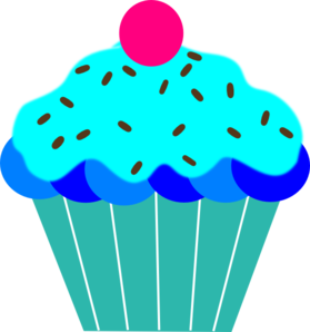 279x298 Blue Cupcake Clip Art