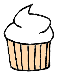 226x295 White Cupcake Clipart By Worddraw