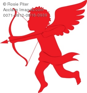282x300 Free Clipart Illustration Of A Red Cupid