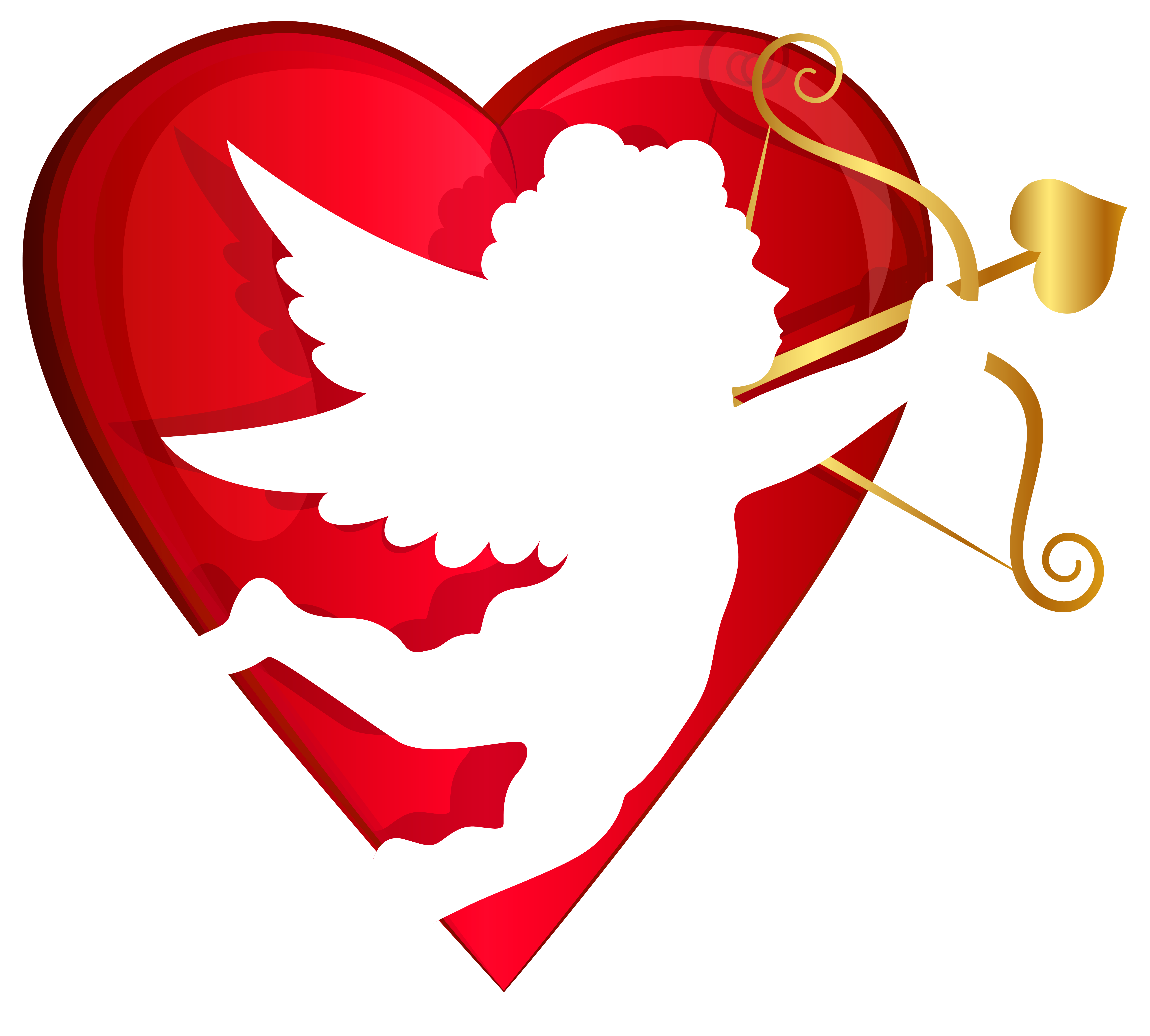 6276x5654 Red Heart And Cupid Transparent Png Clip Art Imageu200b Gallery