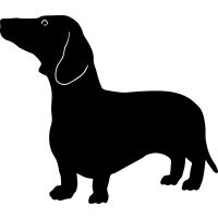 200x200 Black Clipart Dachshund 2494194