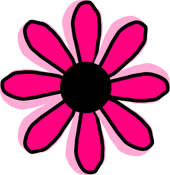 582x599 Pink Daisy Clipart Pink Daisy Flower Clipart Clipart Panda Free