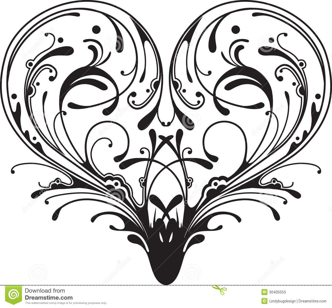 1300x1207 Damask Clipart Heart Filigree