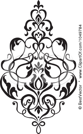 280x450 Royalty Free (Rf) Clip Art Illustration Of A Black Vintage Elegant