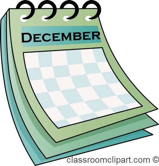 528x550 Free December Calendar Clipart