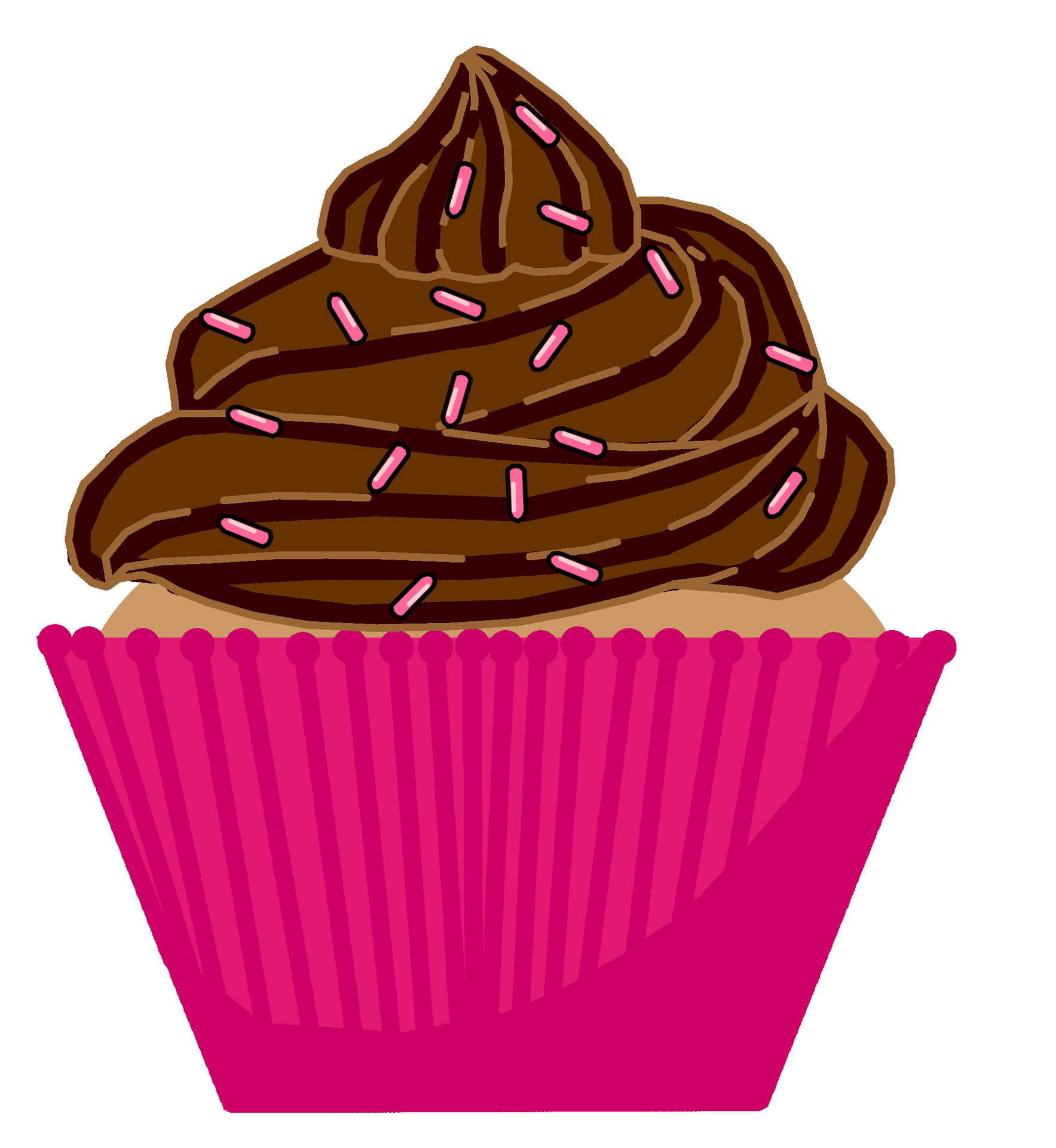 1767x1920 Pink Chocolate Cupcake Free Stock Photo