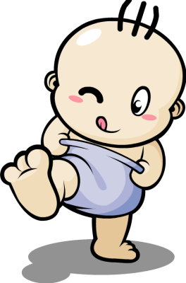 264x400 Baby Diaper Clipart