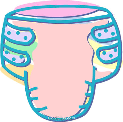 480x475 Diaper Royalty Free Vector Clip Art Illustration Vc052524