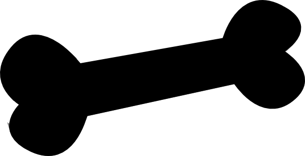 600x306 Dog Bone Black Clip Art Clipart Panda