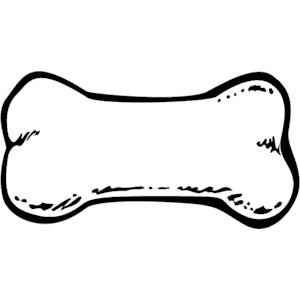 300x300 Dog Bone Bone Clip Art Black And White Clipart Image