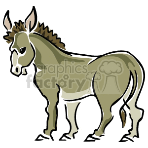 300x300 Royalty Free Donkey 129395 Vector Clip Art Image