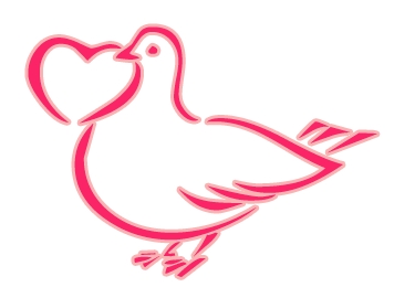 375x270 Dove Clipart Pink