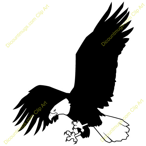 500x500 Drawn White Tailed Eagle Flag Clip Art