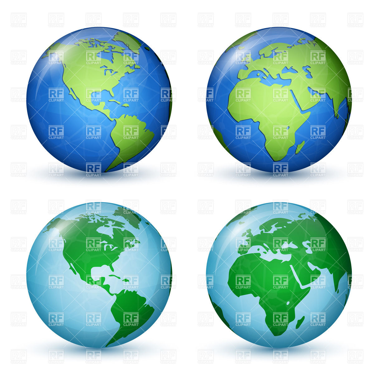 1200x1200 Globe In Colour Variations Royalty Free Vector Clip Art Image