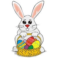 200x200 Free Easter Bunny Eggs Stock Photo