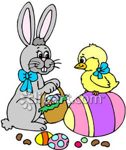 252x300 Bunny, Chick And Eggs