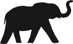 251x150 Elephant Clipart Silhouette