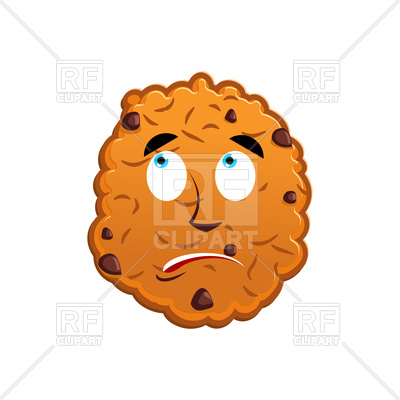 400x400 Cookies Surprised Emoji Royalty Free Vector Clip Art Image