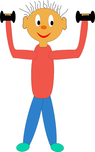 372x594 Exercising With Dumbbells Clip Art Free Vector 4vector