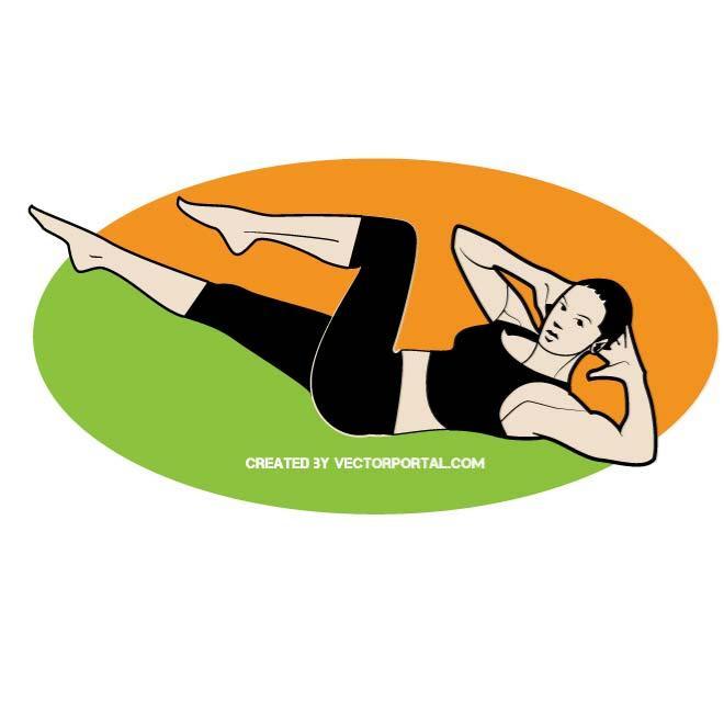 660x660 Aerobic Exercise Vector Clip Art. Girls And Women Free Vectors