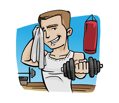 455x393 Exercise Man Clipart