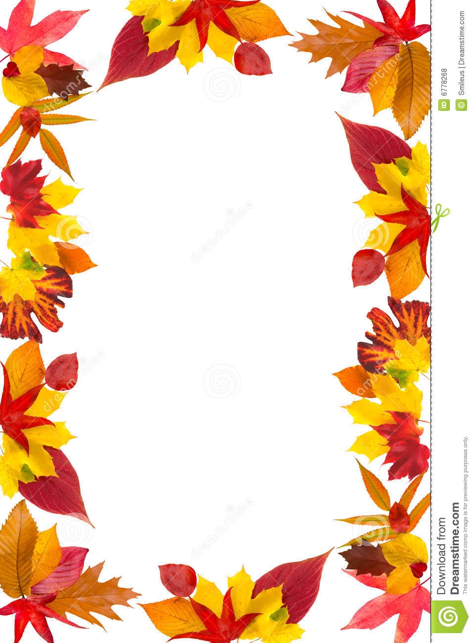 960x1300 Free Clipart Autumn Leaves Border