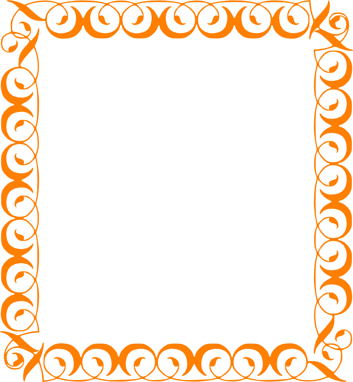 1200x1297 Free Orange Swirl Clip Art