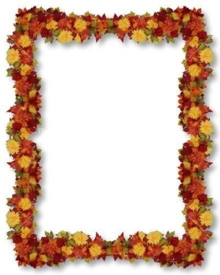 320x400 Fall Borders Clipart