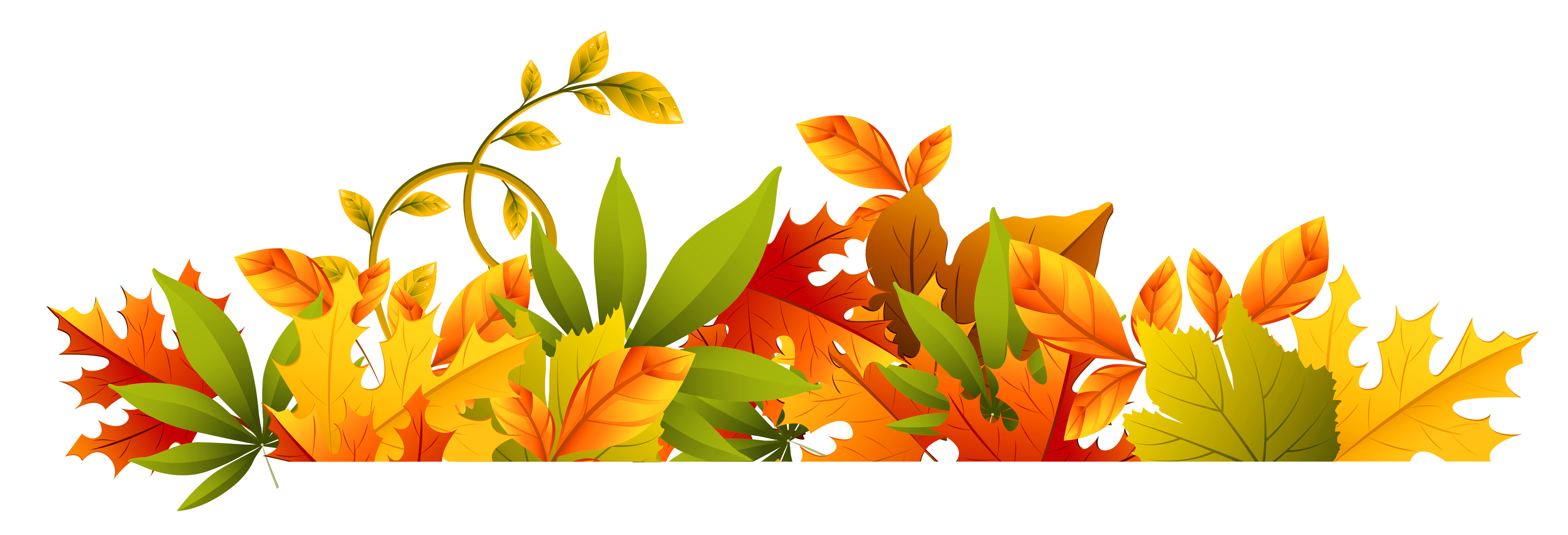 5264x1796 Free Clipart Fall Border