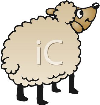332x350 Clip Art Illustration Of A Sheep