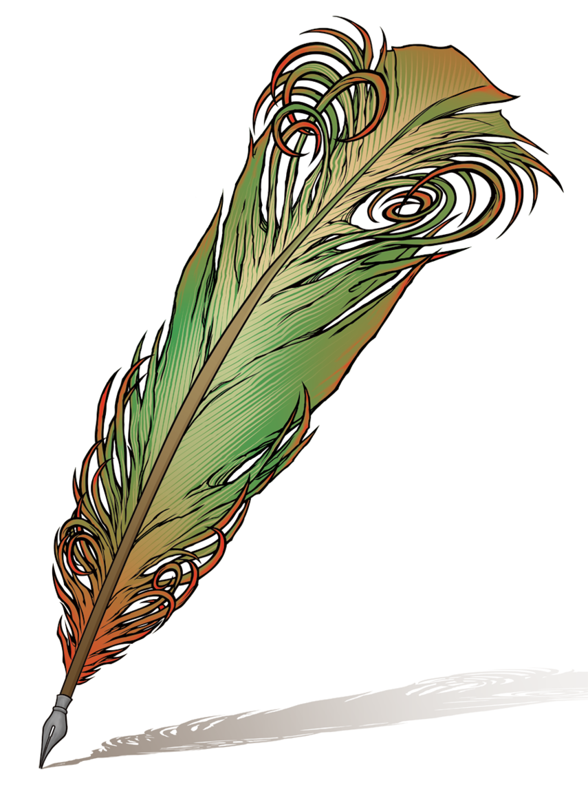 855x1140 Feather Pen Clip Art Clipartfest