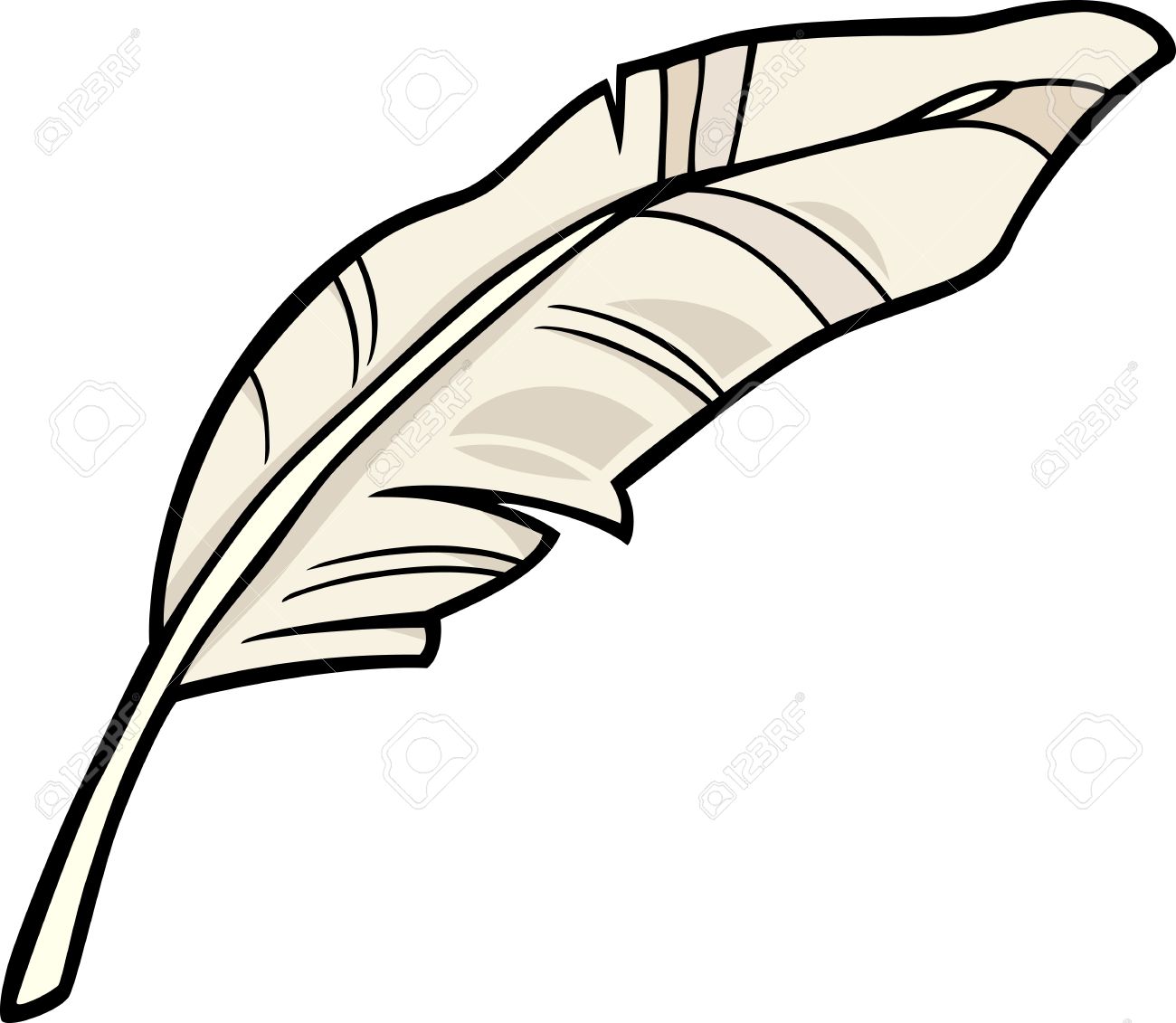 1300x1131 Cartoon Illustration Of White Feather Clip Art Royalty Free