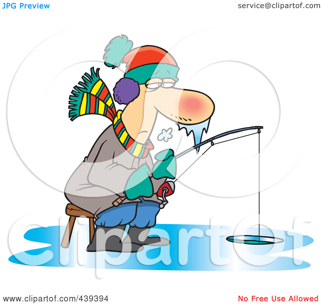 1080x1024 Funny Ice Fishing Clipart
