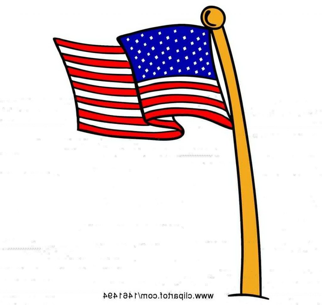 1024x971 Best 15 Clipart Of Cartoon American Flag Pole Royalty Free Vector
