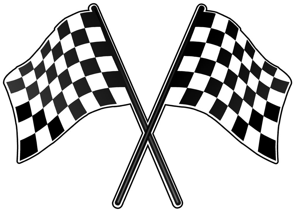 1000x719 Checkered Flags Clipart