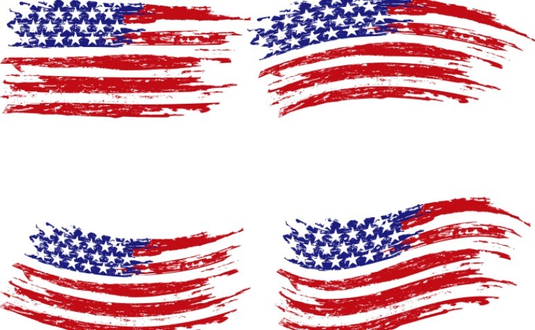 773x477 Drawn American Flag Abstract