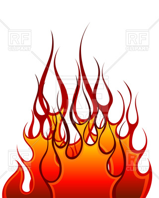 320x400 Fiery Flame Royalty Free Vector Clip Art Image